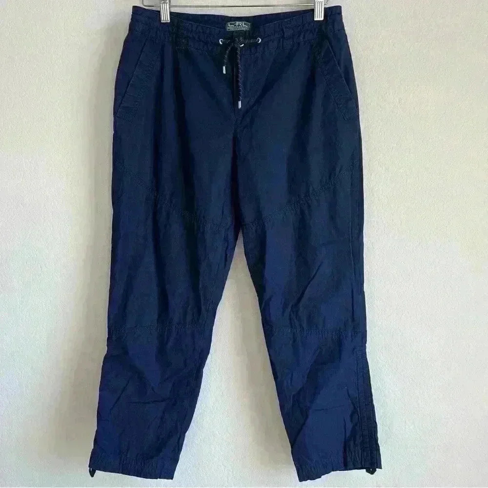 Lauren Active Ralph Lauren Crop Cargo Activewear Pant Women’s‎ Size 6 Navy Blue